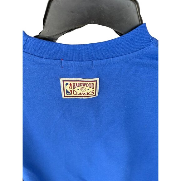 Mitchell & Ness Womens Knicks Hardwood Classics Blue Crewneck Sweatshirt NBA Gra - Picture 4 of 7